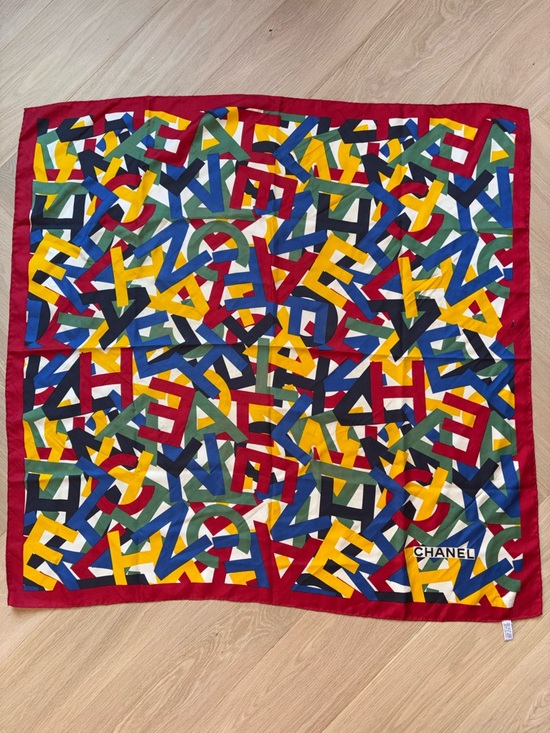 CHANEL Accessories - CHANEL Silk Scarf “Alphabet Soup” Ultra Rare UNICORN!